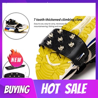 ang- Sporting Goods Shoes Crampons 7 Teeth Shoes Ice Grippers Convenient for Hiking