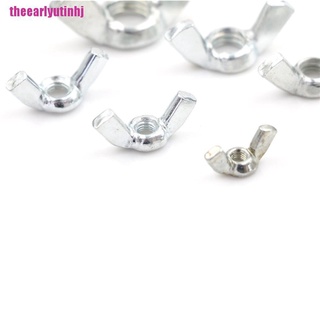 [theearly] 10Pcs M3/4/5/6/8/10 Galvanized Hand Tighten Nut Butterfly Nut Ingot Wing Nuts (4)