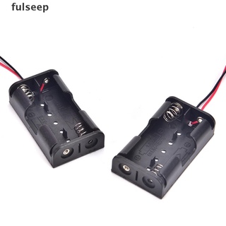 [Fulseep] 2pcs Black 2 x AA Battery Holder Case Box w Wire Leads DSGC