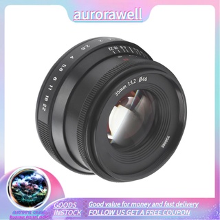 Aurorawell 7Artisans - lente de apertura grande para cámara Fujifilm X-T4/X‐S10/X‐T3/X‐T30 FX