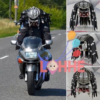 Predator casco de motocicleta de látex cara completa Headwear Halloween Cosplay disfraz Prop