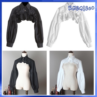Women\\\'s Cotton Fake False Collar Detachable Lapel Half Shirt Blouse White
