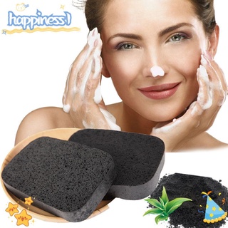 felicidad esponja bambú carbón limpieza facial cosmética puff portátil herramientas de lavado cuerpo eficaz removedor de maquillaje
