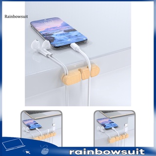[RB] Soporte compacto de Cable USB 3/5/7 agujeros de alambre organizador Clip resistente al desgaste para escritorio