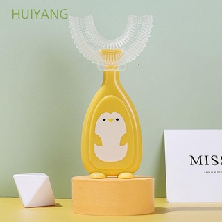Huiyang cepillo De dientes Manual De silicona flexible Para bebés niños (1)