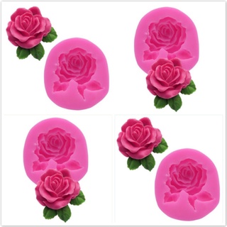 Molde de silicona 3D Big Rose Flower Fondant molde de jabón Sugarcraft para pastel (1)