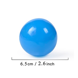 MERCY Family Games Squash Ball Throw Stress Globbles Sticky Target Ball Stick Wall Children's Toy 65mm Luminous Classic Kids Gifts Decompression Ball/Multicolor (2)