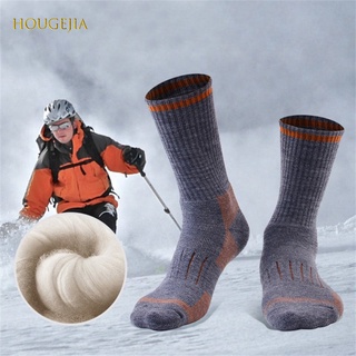 V4 1 Pair Of Wool Moisture Wicking Outdoor Hiking Socks Thickened Winter Warm Sports Socks