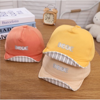 Niños Sombrero Nuevo Bebé Puños Sombreros Coreano Moda color Sólido HOLA Inglés Pato Lengua Suave Ala Ancha Gorra