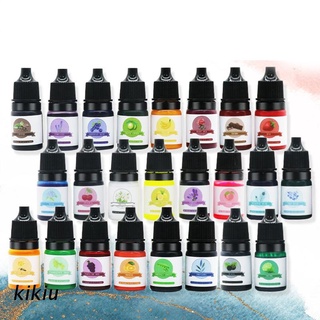 Kiki Pigmento De Resina epoxi Transparente De 24 colores/Resina Uv Para colorear/manualidades
