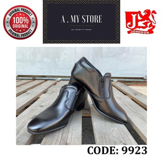 ready stock 9923 johnson zapato mujer cuero negro zapato formal doble cremallera/seluar hitam perempuan/