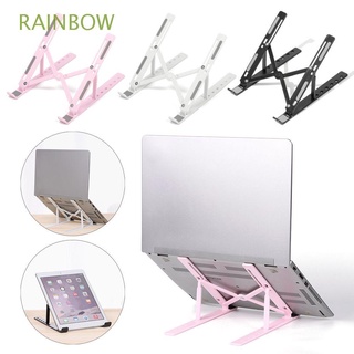 RAINBOW New Adjustable Laptop Stand Notebook Foldable Support Desktop Holder Portable For|For Pro Air iPad Computer Office Supplies/Multicolor