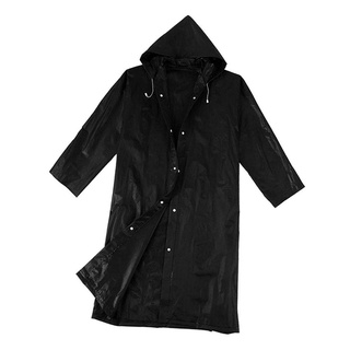 unisex eva impermeable con capucha impermeable chaqueta cubierta de longitud de rodilla impermeable