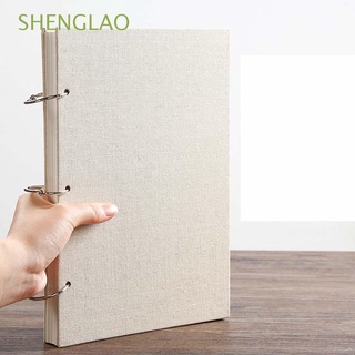 Shenglao cuaderno De lino Resistente pintado a mano dibujo y recarga Para cuaderno