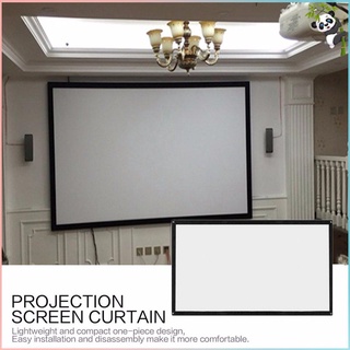*+*mejor*+*16:9 portátil plegable proyector de pantalla montado en la pared cine en casa teatro 3D de alta definición de proyección de la pantalla de lona