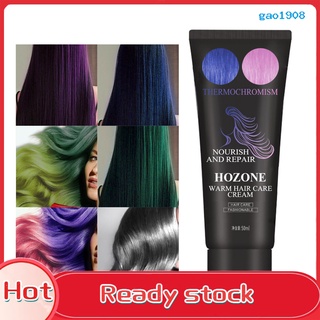 [TERLARIS] 50 ml termocromático tinte de cabello cera colorante rápido nutritivo DIY cambio de Color crema de tinte para el hogar