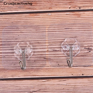 [Crushcactushg] 1x Useful Strong Clear Suction Cup Sucker Wall Hooks Hanger For Kitchen Bathroom Hot Sale