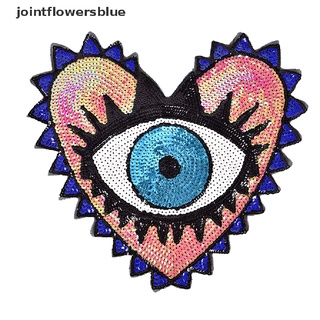 jbcl lentejuelas de ojos en forma de corazón bordado accesorios de ropa apliques flor parche jalea
