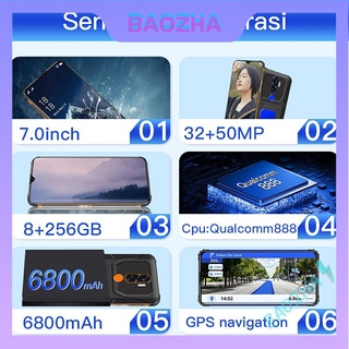 [A] teléfono inteligente BisonN1 Waterdrop pantalla grande Smartphone reconocimiento facial