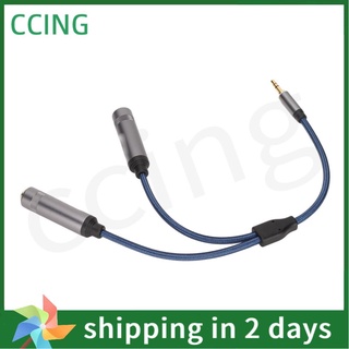 Ccing 3,5 Mm A 2 X 6,35 Cable Macho Estéreo TRS TS Hembra Y Divisor Para PC 0.3m/1ft