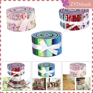 108Pieces Colorful Cotton Fabric Strips Jelly Rolls DIY Craft Fabric Cloth