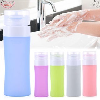 SIMUL 60ml Shampoo Empty Bottles Refillable Travel accessories Silicone Bottle Sub-bottling Tube Portable Hand Washing Shower Gel Squeeze Container