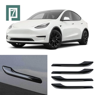 Cubierta de envoltura de manija de puerta de coche para Tesla el 3 4PCS Car Doorknob