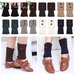 vanas nuevos calentadores de piernas calcetines con botones de tejer boot calcetines de invierno moda mujeres niñas color sólido botas calentadores/multicolor