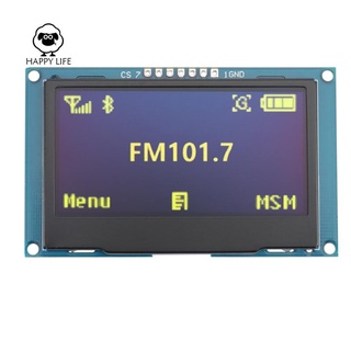 Pulgadas 12864 128x64 pantalla OLED ule IIC I2C SPI pantalla LCD serie para C51 STM32 SSD1309 (fuente amarilla)