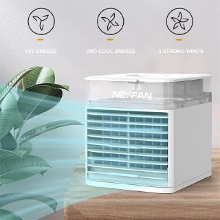 venta caliente:)nexfan portátil enfriador de aire led luz usb ventilador de escritorio de 3 velocidades usb aire acondicionado wm tienda ventiladores (4)