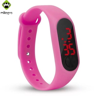 Reloj de pulsera de silicona para hombres y mujeres electrónico colores caramelo relojes LED Casual reloj deportivo (5)