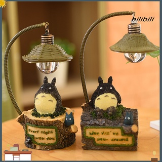 bi de dibujos animados totoro diseño led luz de noche lámpara de resina de la exhibición del hogar modelo de decoración del molde