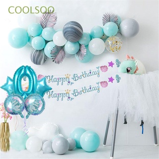 COOLSOO 5pcs Hot Aluminum Foil New Year 32inch Helium Balloon Inflatable Happy New Year Digital Air Balloons Number Home Decor Birthday Party Supplies Mermaid