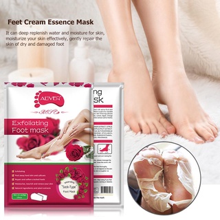 ❀ifashion1❀3 Pairs Feet Mask Sock Peeling Moisturizing Exfoliating Pedicure Care Red (3)