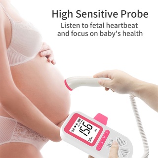 3.0MHZ Monitor De Frecuencia Cardíaca Fetal Doppler Hogar Mujer Embarazada Escuchar (2)
