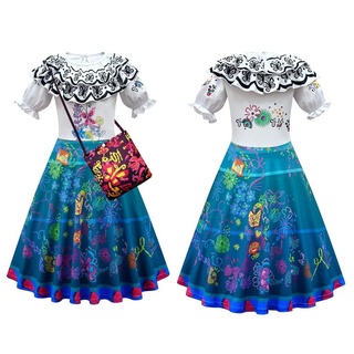 Disney Encanto Isabela Madrigal Kids Deluxe Dress Puffy Yarn Princess Girls Costume Crossbody Bag Outfit Princess (9)