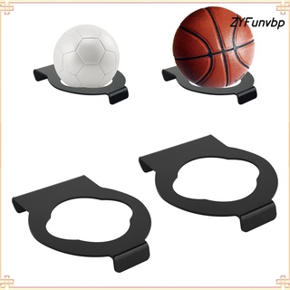 2x Single Ball Holder Stand Wall Mount Rack for Basketball Rugby Football