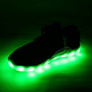 Unisex LED Luminous Shoes Flashing USB Rechargeable Lace-up Lovers Shoes