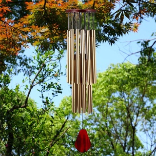 jj hecho a mano campanillas de viento 27 tubos grande al aire libre de madera campana de viento memorial campanas de viento decoración al aire libre para patio porche jardín o patio trasero decoración