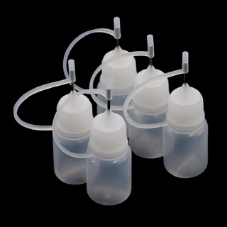 [tfnl] 5 puntas de aguja vacías líquidas exprimibles gotero botella de plástico 5 ml asf (1)