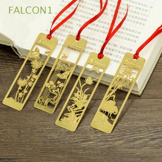 falcon1 hermosa papelería hueco de la escuela marcapáginas de lectura exquisito libro de metal papel vintage estilo chino suministros de oficina