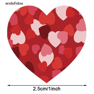 Widefidse 500pzas Forma De corazón 8 Tipos De patrón Amor Dia De san valentín calcomanías De regalo calientitas