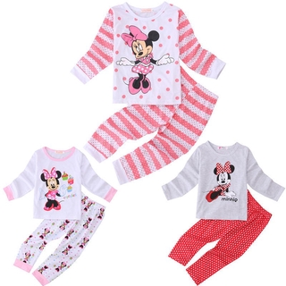 kidspalace 2pcs niños bebé niñas conjunto ropa de dormir niñas mickey mouse (1)