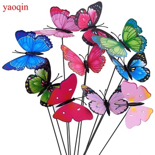 10pcs Ramo De Mariposas Jardín Jardinero Colorido Caprichoso Mariposa Estacas Decoración Al Aire Libre Macetas