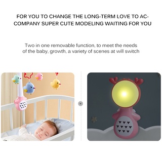 venta caliente bebé mesita de noche campana con luz giratoria bebé juguete con sonido comodidad emocional (3)