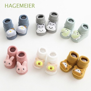HAGEMEIER 1-3 Years old Newborn Floor Socks Infant Cartoon Baby Socks Keep Warm Stereo Doll Toddler Cotton Thick Girls Non-Slip Sole/Multicolor