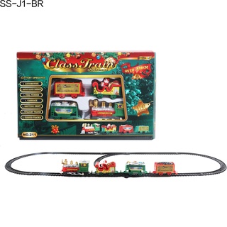 Juego De tren De navidad Diy tren eléctrico Modelo Realista De navidad niños juguete De tren educativo niños juguete De regalo Para 3 años+