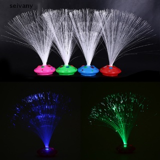 [seivany] lámpara de luz de noche de fibra óptica led cambio de color pequeña luz fiesta decoración del hogar