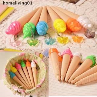 (Hotsale) 6 piezas de bolígrafo de Gel de helado de Color dulce fresco, bolígrafo creativo, papelería {bigsale}
