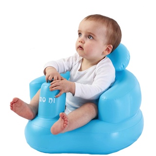 Bigmall-Baby silla inflable, taburete de baño multiusos para el hogar, sofá inflable para niñas, niños, rosa/azul (8)